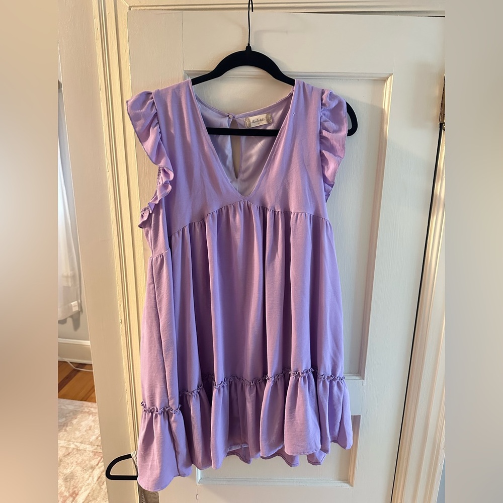 Altar'd State Lavender Ruffle Dress